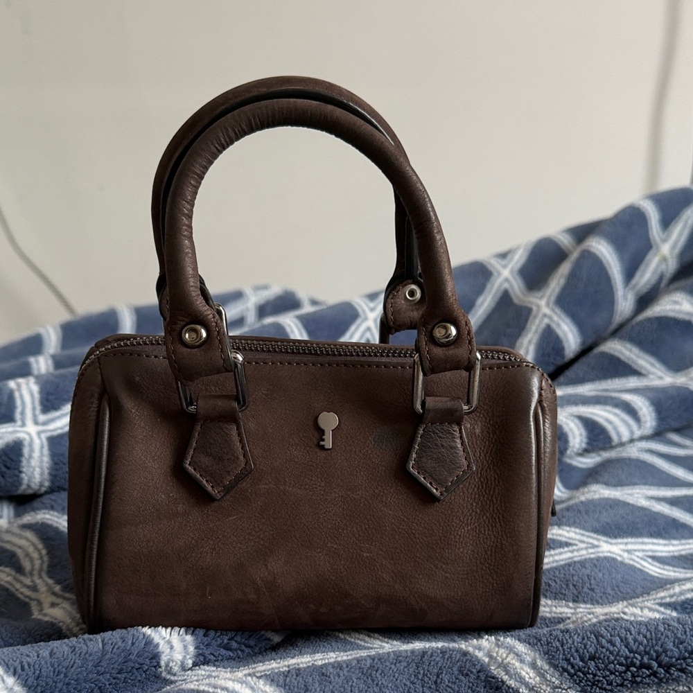 Classic Brown Italian Leather Handbag
